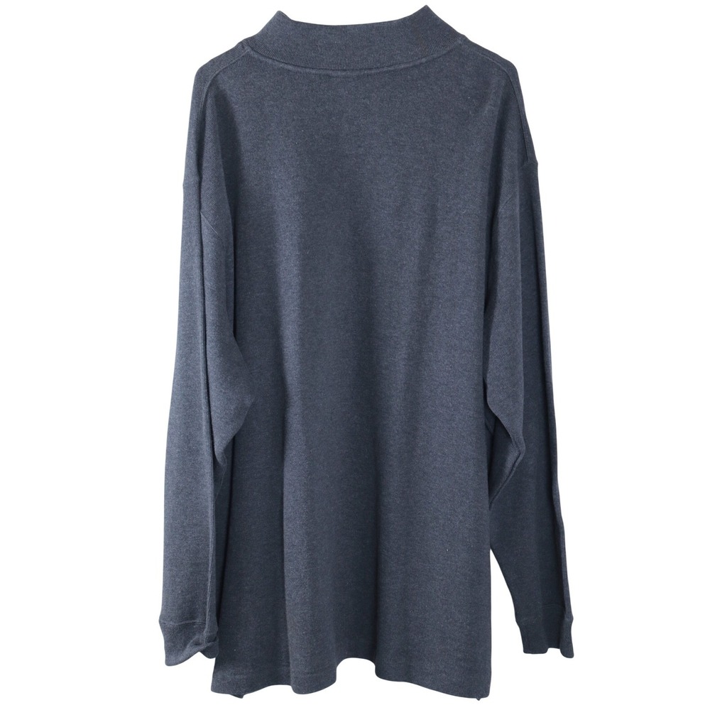 Oak Hill Mens 2XL Quarter Zip‎ Pullover Sweater Charcoal Gray Mock Neck - Picture 3 of 10